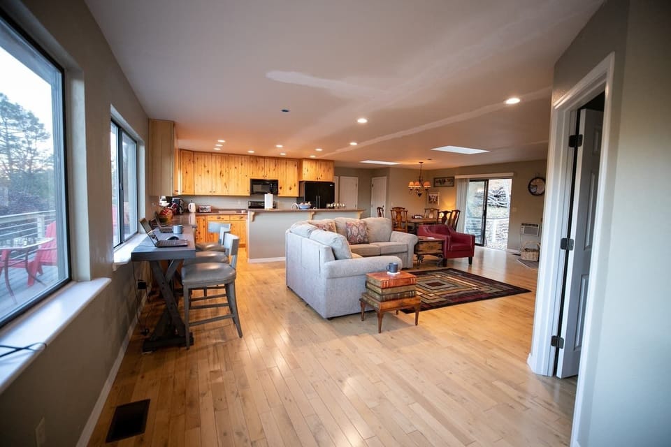 Open floor plan allows for big family gatherings while still feeling cozy.