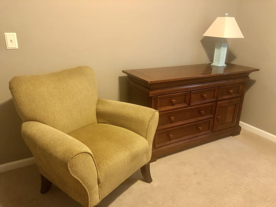 Chair and dresser in the bunk room.