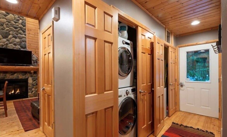 Two washer and dryer sets. 