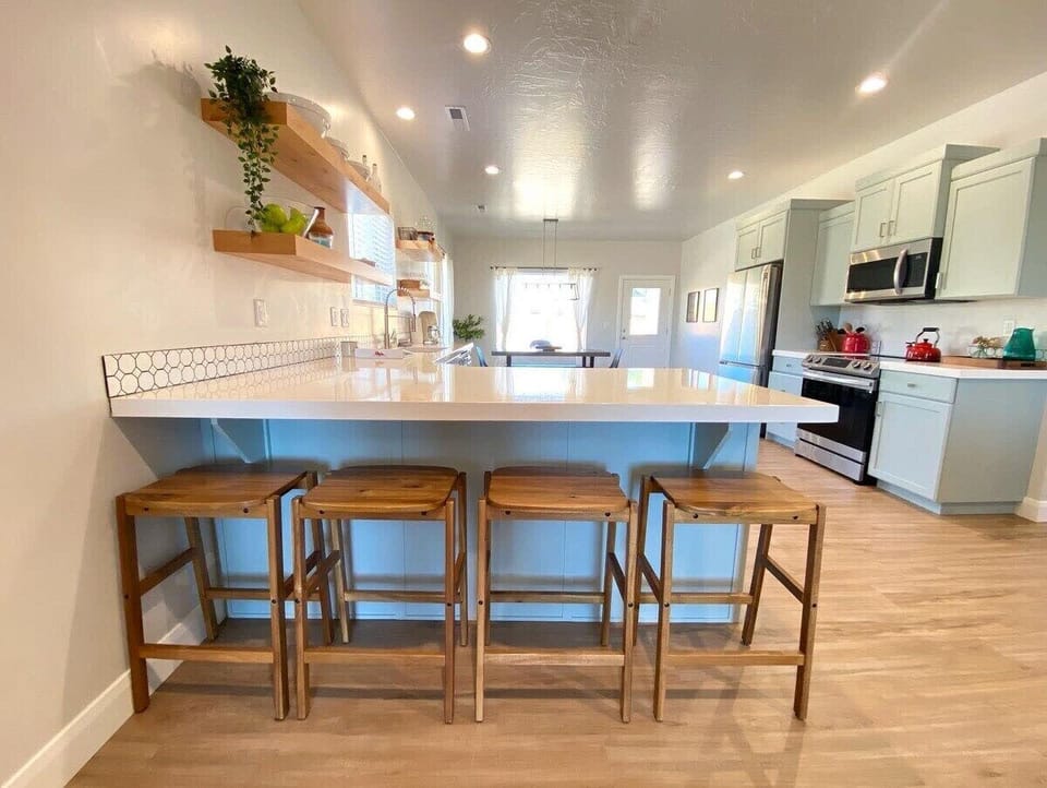 Grab your go-to beverage and take a seat at the counter bar.