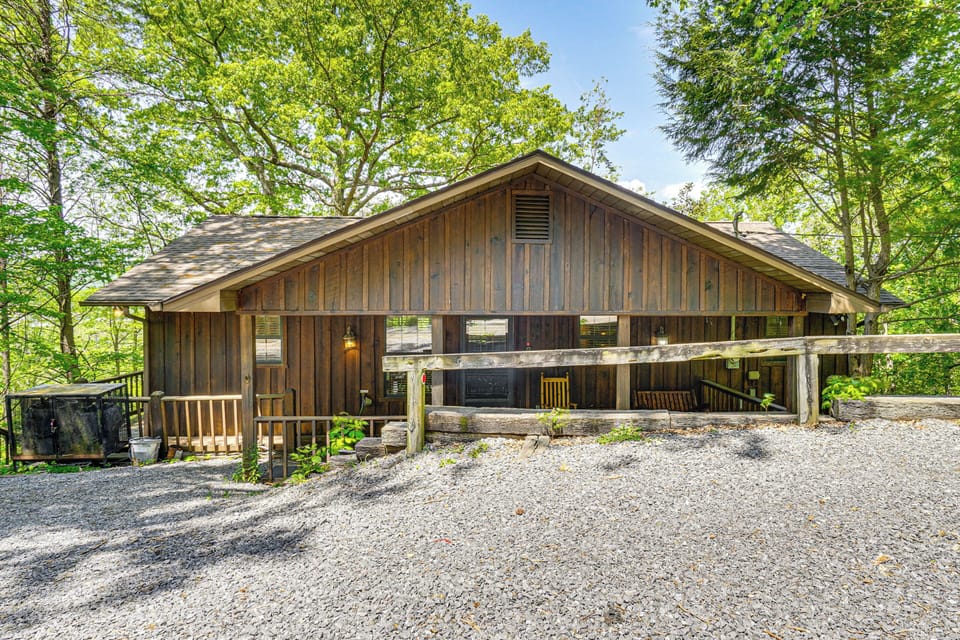 Cabin Exterior | 2 Wraparound Decks | Mountain Views