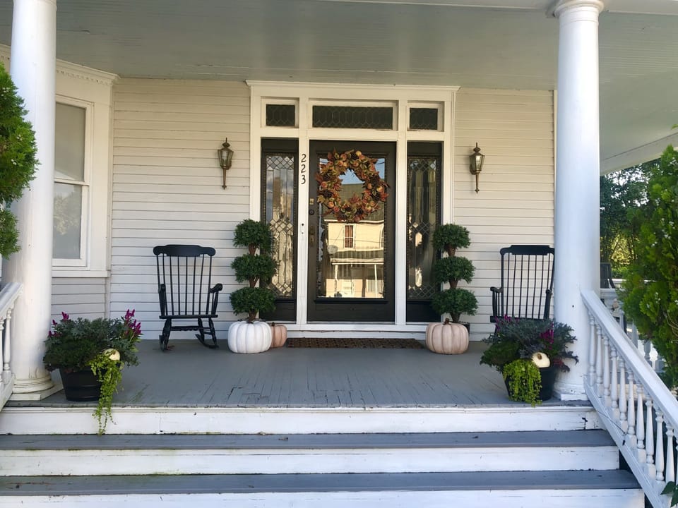front porch in the Fall