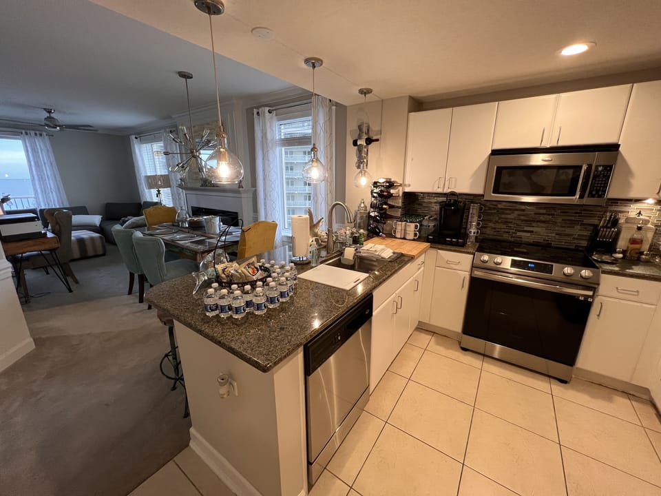 Kitchen, Dining Room and Family Rooms open into each other