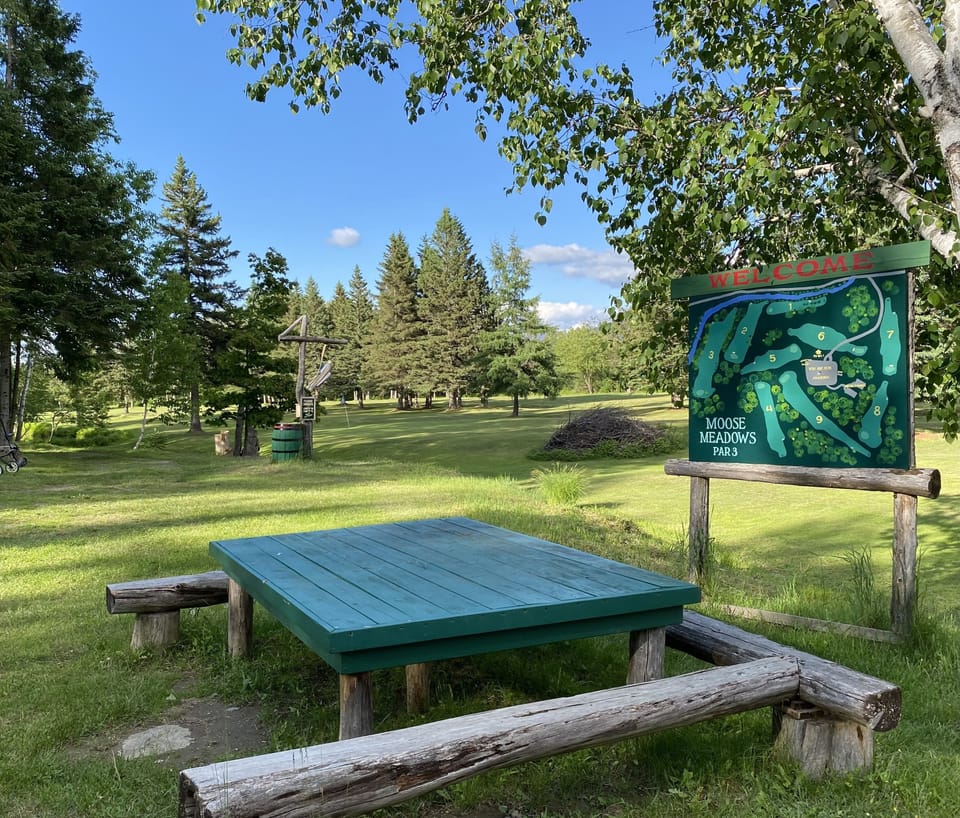 Moose Meadows par 3 within 8 mi of the cabin. Scenic, relaxing and super fun!