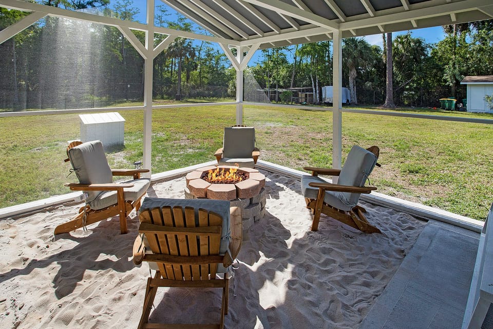 Head over to the fire pit
