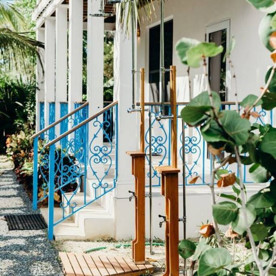 Two outdoor showers.