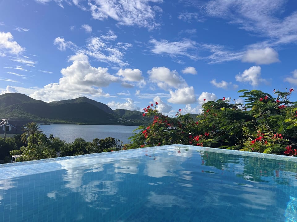 Enjoy magnificent views from the new infinity spa pool