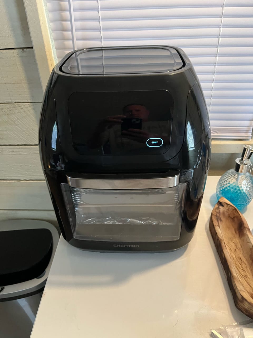Brand new air fryer oven/ rotisserie in kitchen. 