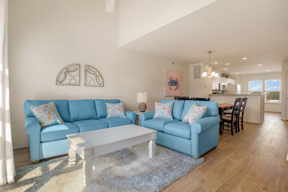 Living Area with Deck Access on Third Level