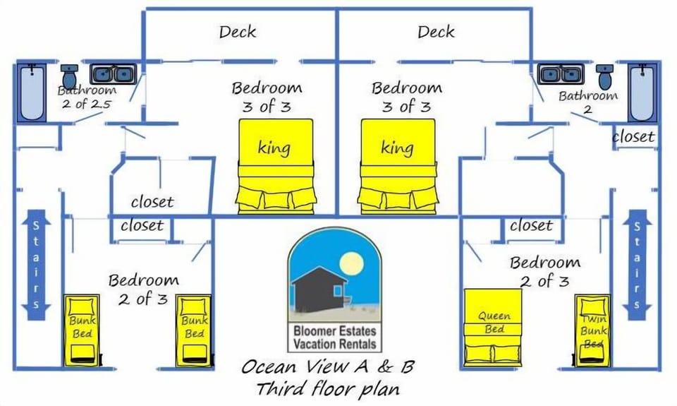 Ocean view A & B Third floor