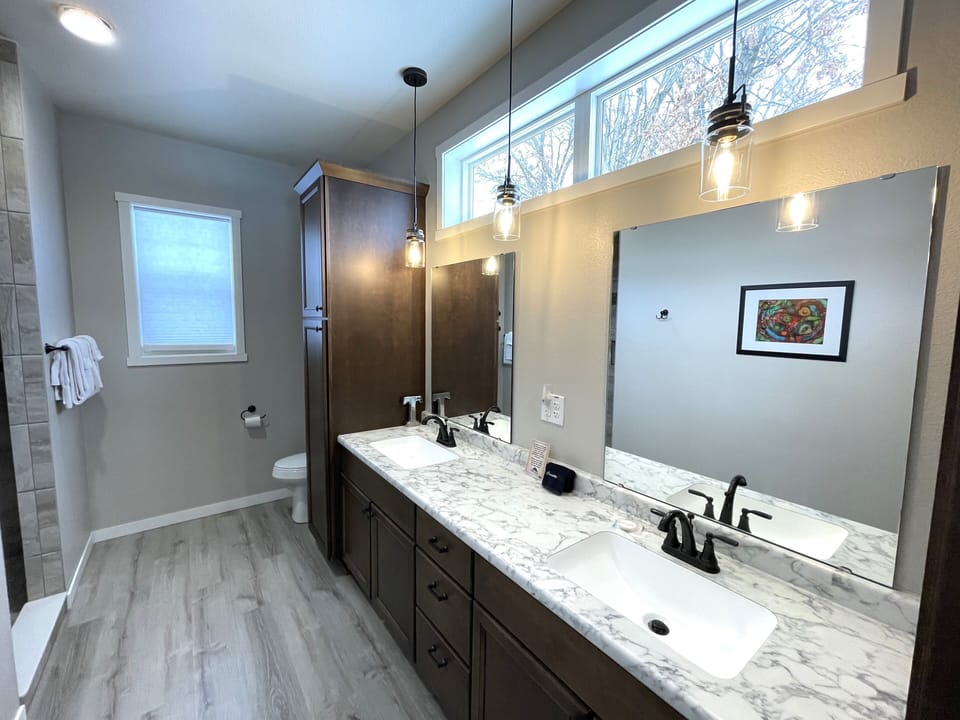 Primary Bathroom with Walk-In Shower on Main Level