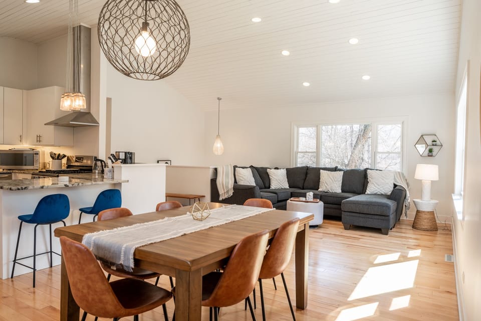 High ceilings and big windows make this a great place to gather.
