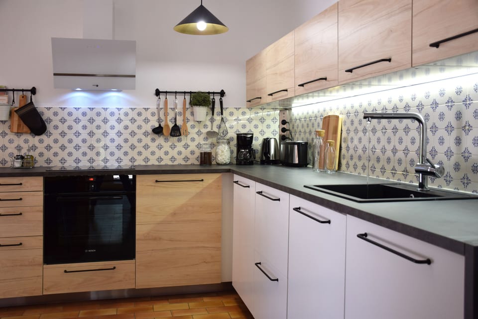 The newly renovated kitchen.