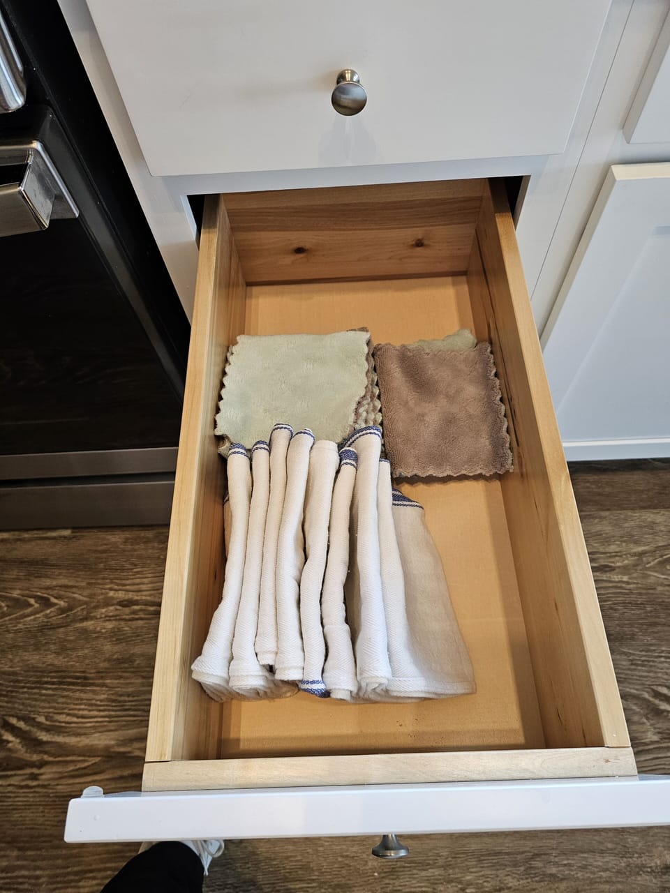 Fully stocked kitchen. 