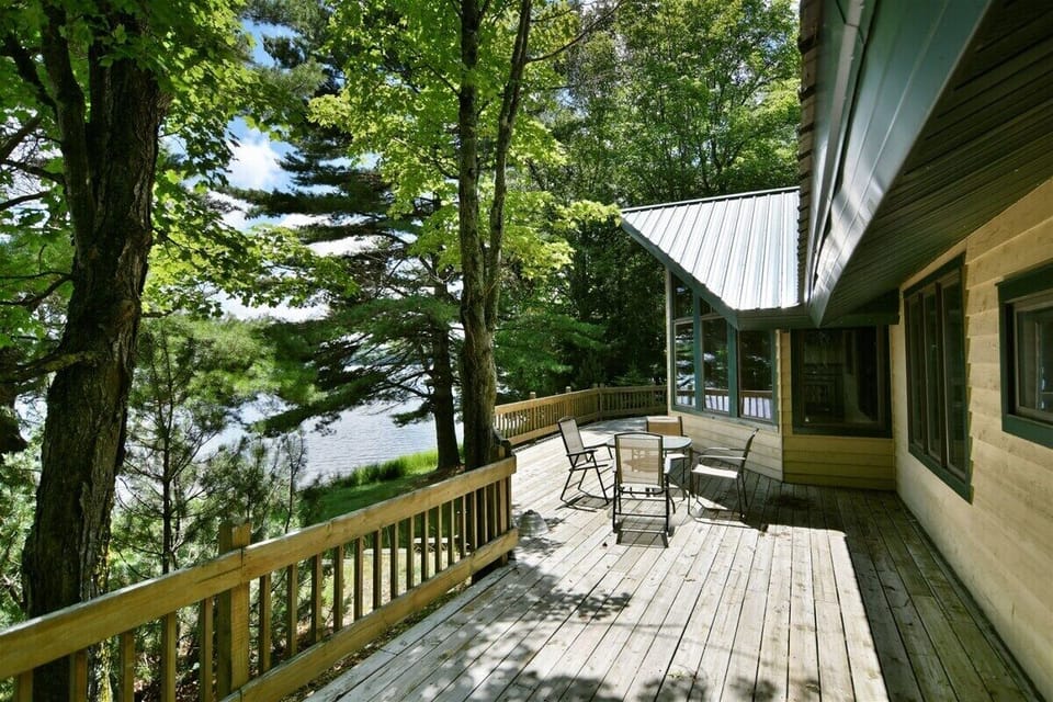 Hang out on the deck and enjoy the natural beauty of the Northwoods.