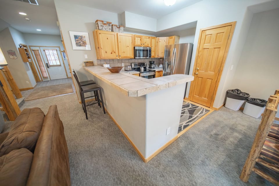 Bar stool seating at countertop!