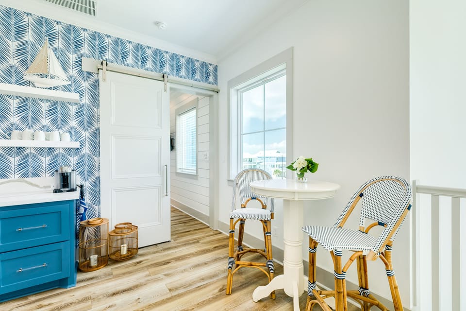 Enjoy a drink at the sitting area near the dry bar