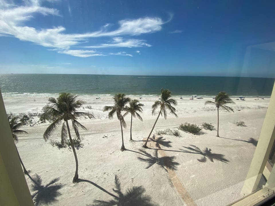 The main bedroom boasts breathtaking, panoramic Gulf views