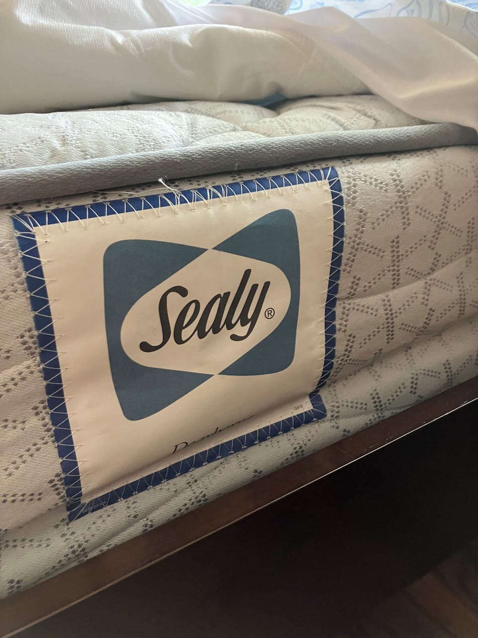twin Sealy mattresses in guest bedroom