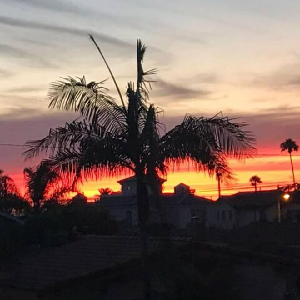 Sunset from the upstairs porch