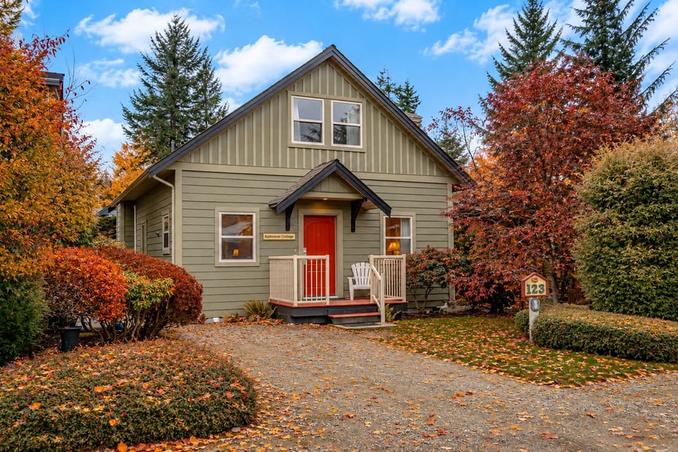 Free parking for 2 vehicles right in front of the cottage!