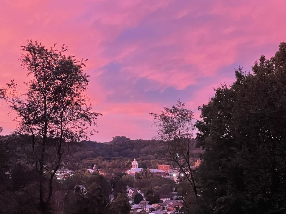 A view of one of our beautiful sunsets.