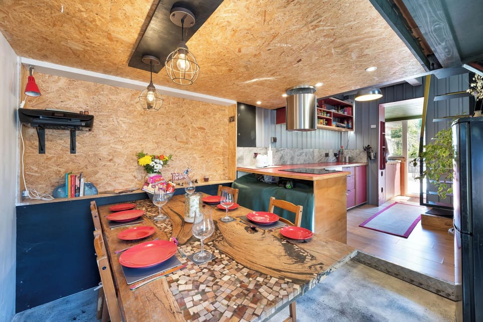 Dining area and kitchen