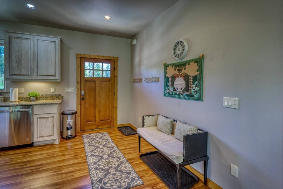 A part of the kitchen and your way to the patio.