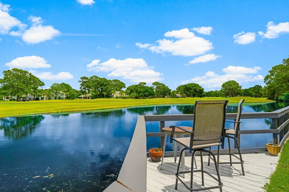 Pond & Golf Course View from Back Patio
