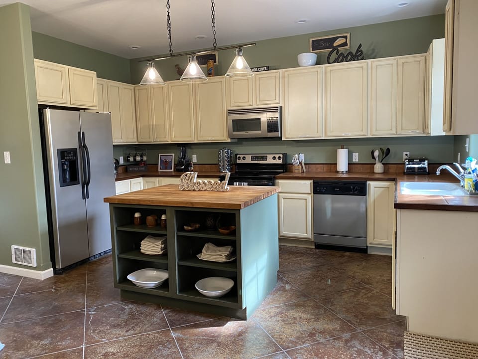 Fully stocked kitchen 