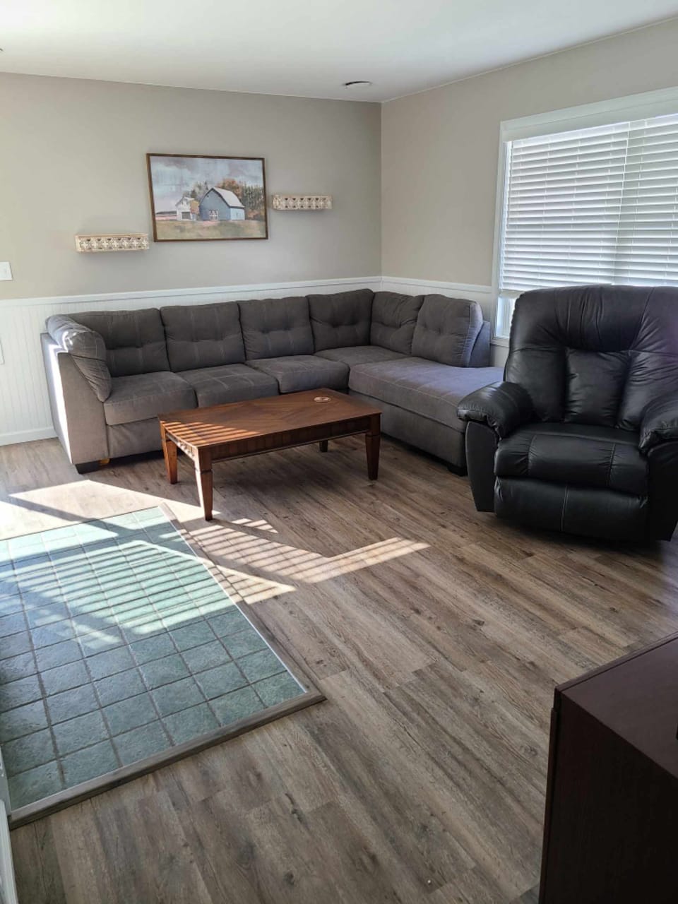 Livingroom with TV/Firestick and DVD player