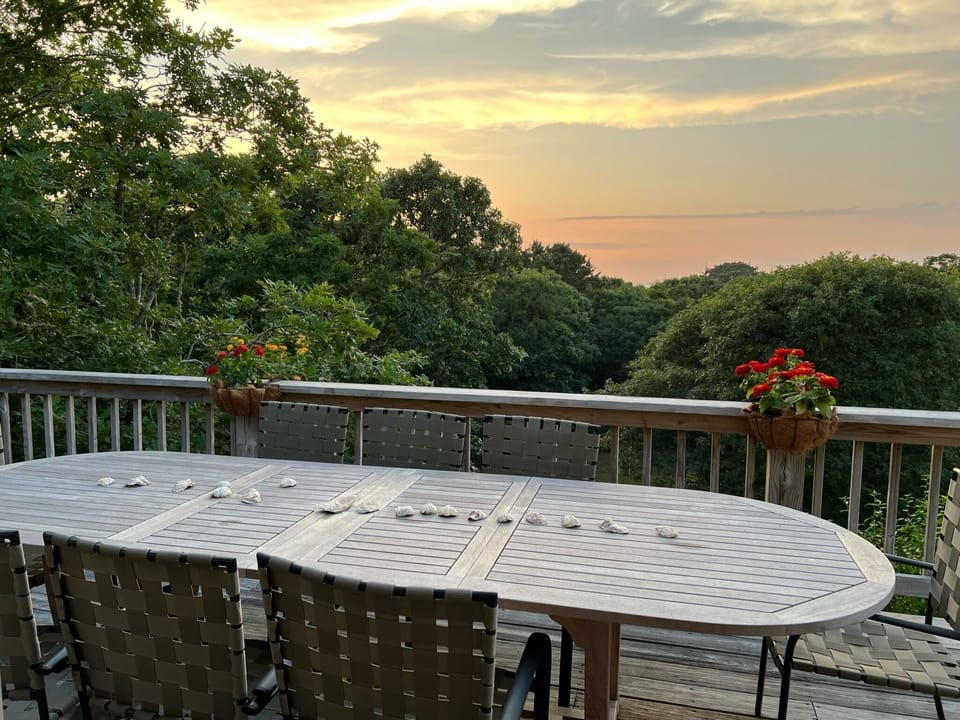deck space in front of kitchen