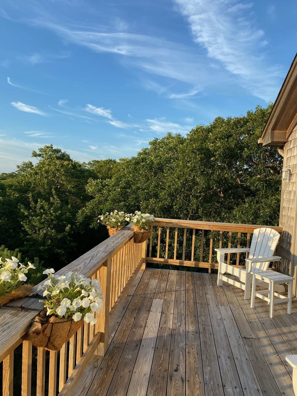 Deck in front of master bedroom
