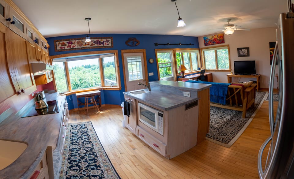 Natural light and maple floors