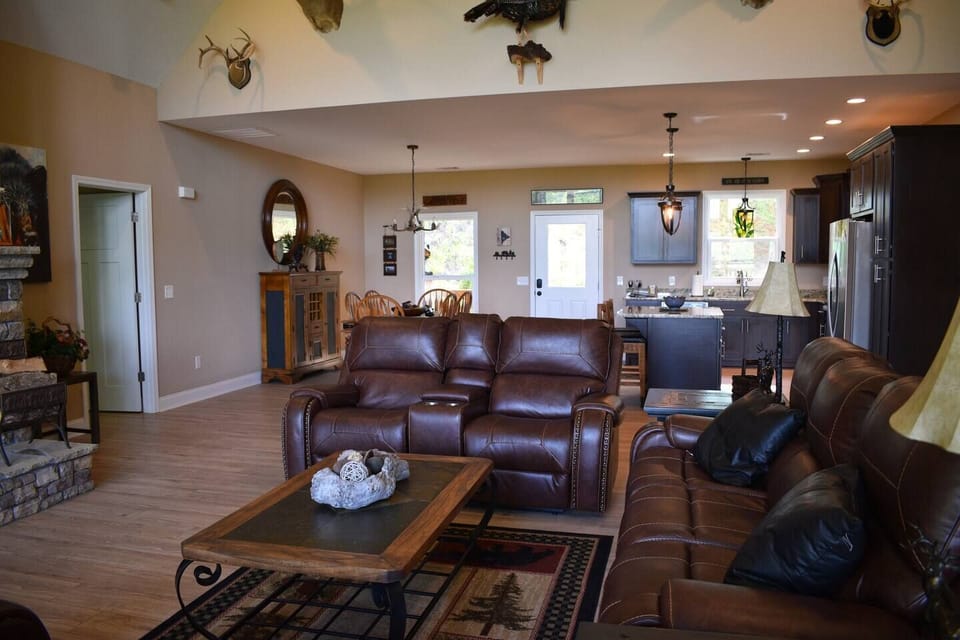 The great room features a spacious and open floor plan, providing ample room for relaxation and entertainment.