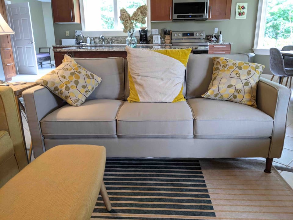 Relax after a day of exploring or hiking in comfy living area or on patio.