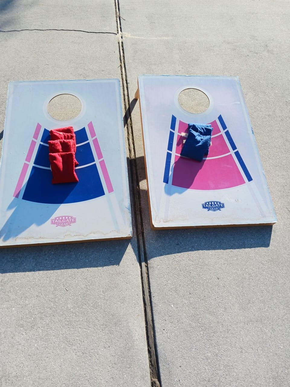 Corn hole (stored in the laundry room)