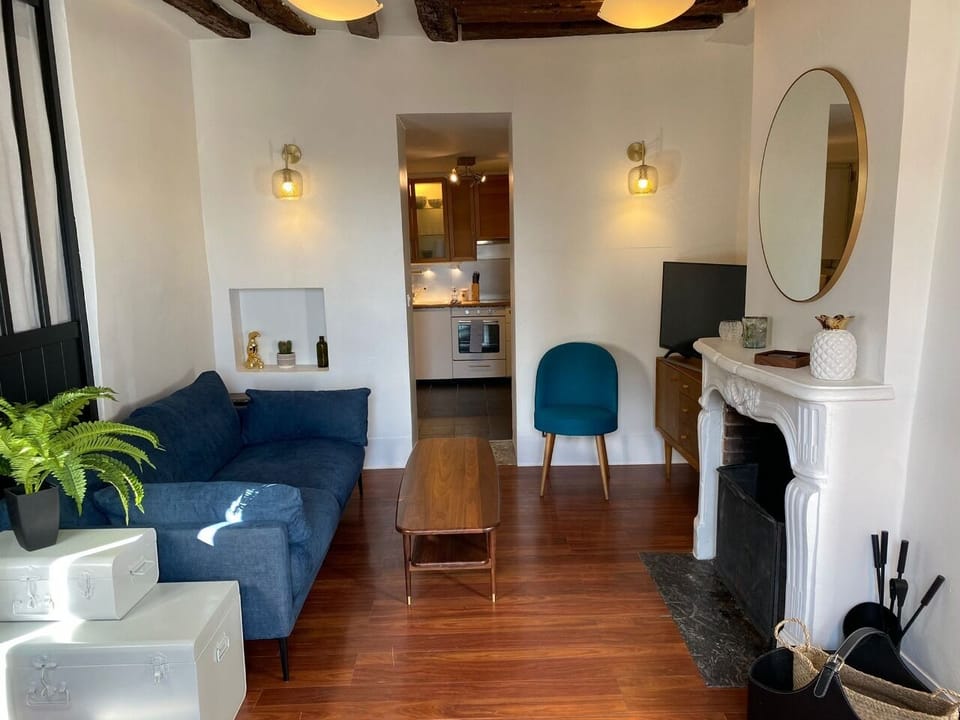 Living room with the kitchen view