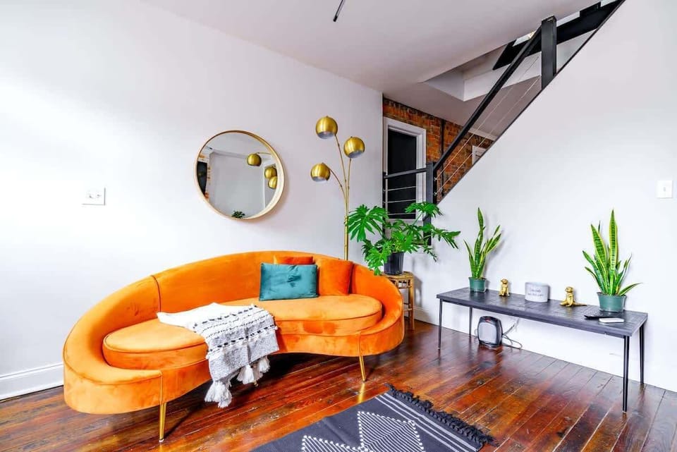 Our big living room is a great spot to chill and recharge  Short North
