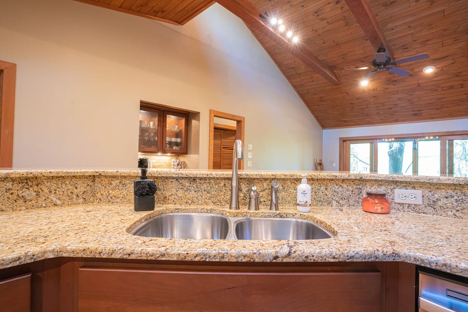 Can't find the garbage disposal? It's the tiny button to the right of the sink!