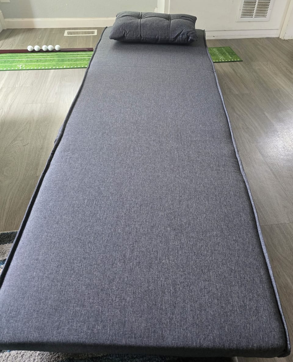 Single sleeper chair located in master Bed room. Converts from chair to sleeper