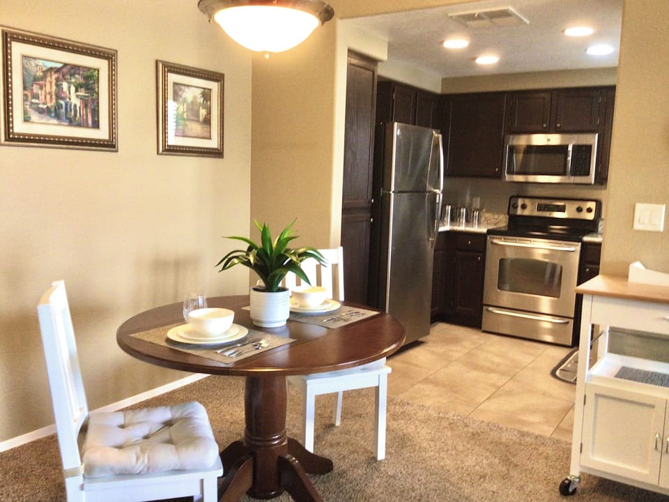 Wood table and chairs for dining