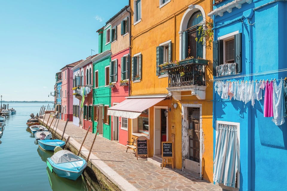 Take day trips to the colorful Burano and Murano islands.
