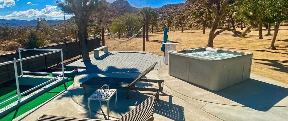 360 degree views of Mountains, Joshua Trees, The Joshua Tree National Park in the distance, Epic Sunrises, Beautiful Sunsets and Stars!