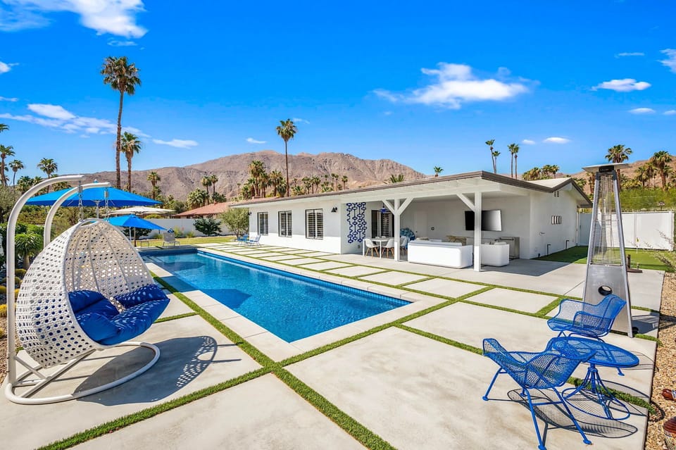The pool is approximately 49’x10’x4.5′ deep