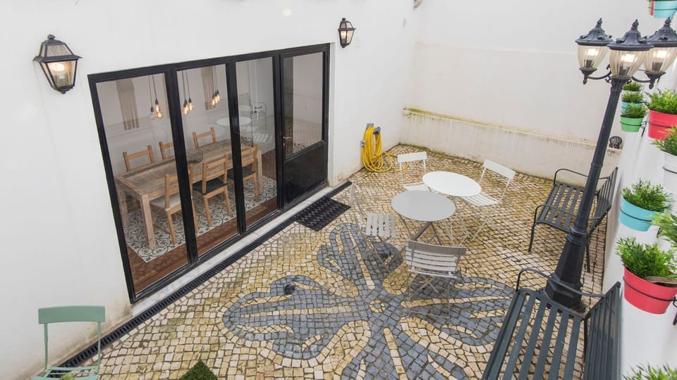 Imagine yourself here relaxing with good conversation and a glass of wine... #airbnb #airbnblisbon #portugal #pt #lisbon #terrace #outdoor