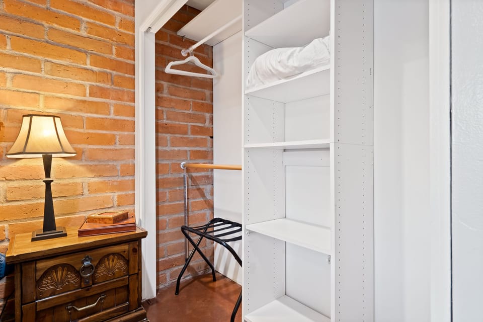 bedroom 4 - closet for storing personal items. each bedroom has luggage rack