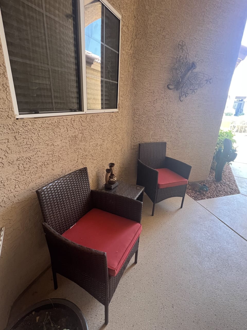 Shady seating area