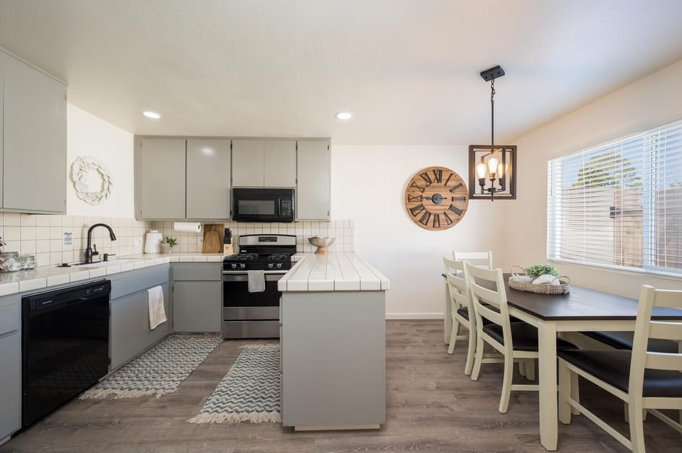 Fully stocked kitchen for your cooking needs.:)