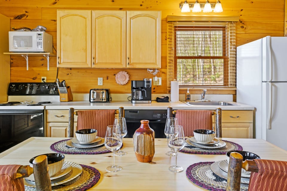 Enjoy meals and game time in the dining area